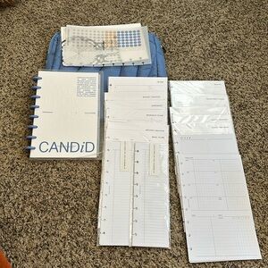 Cloth and Paper Half Letter Disk Planner with Inserts, Dashboards, and Stickers